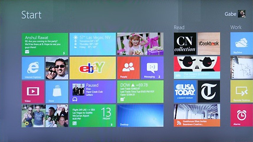 Windows 8: App-Symbole im Start-Bild-Schirm, geordnet