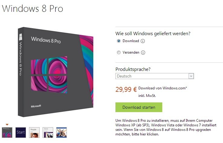 So können Sie Windows 8 günstig kaufen