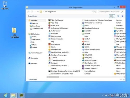 So legen Sie in Windows 8 einen Ordner „Alle Apps“ an