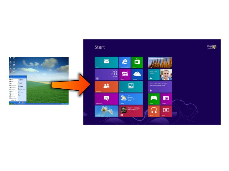 Von Windows XP auf Windows 8 umsteigen: So klappt der Neuanfang