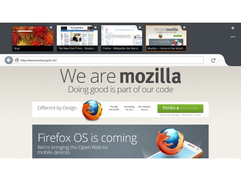 Ab Firefox 26 gibt’s auch einen Kachel-Browser für Windows 8