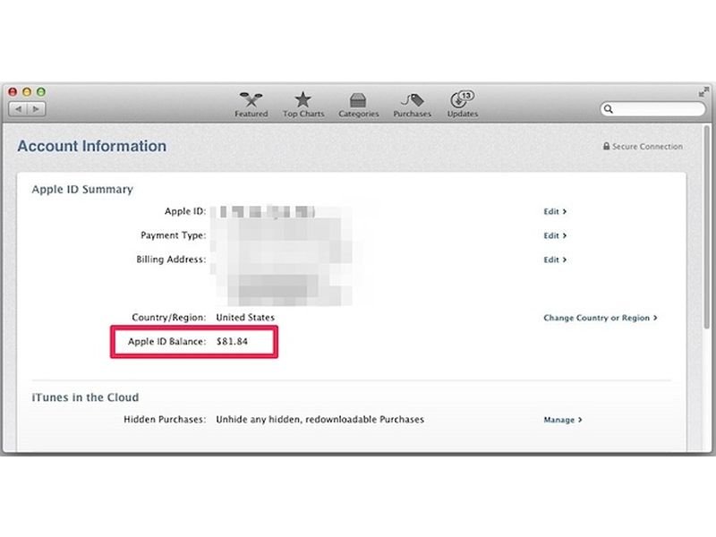 Konto-Stand von iTunes via iOS oder Mac OS X abrufen
