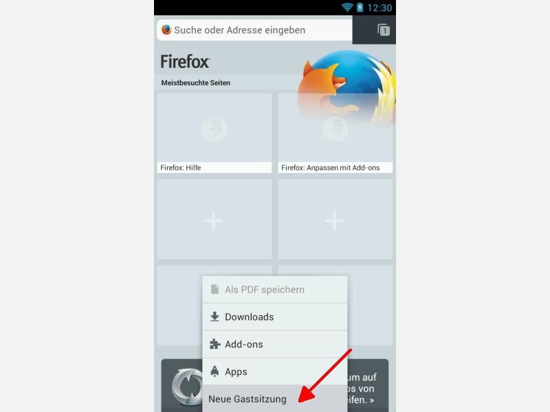 So verwenden Sie die neue Gast-Funktion von Firefox Mobile