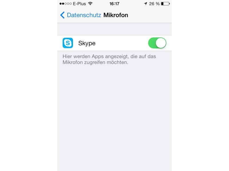 iOS 7: Welche Apps dürfen auf mein Mikrofon zugreifen?