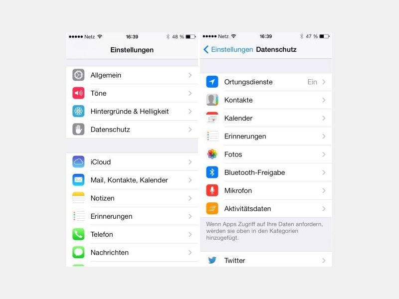iOS: Welche App hat welche Rechte?