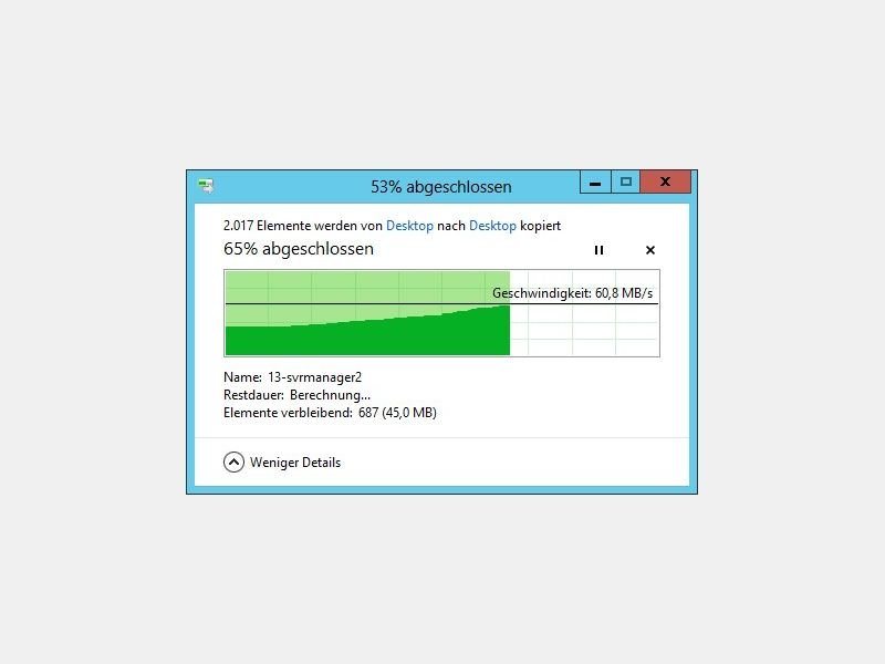 Windows 8: Beim Kopieren von Dateien immer alle Details anzeigen