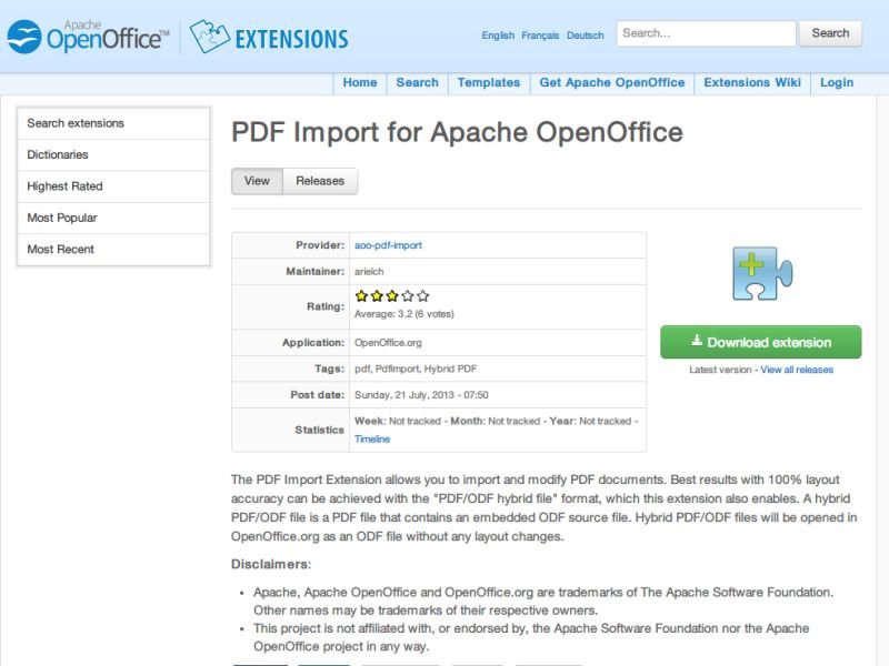 PDF-Dateien mit Gratis-OpenOffice bearbeiten
