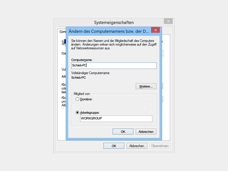 Windows 8/8.1: So ändern Sie den Namen des Computers