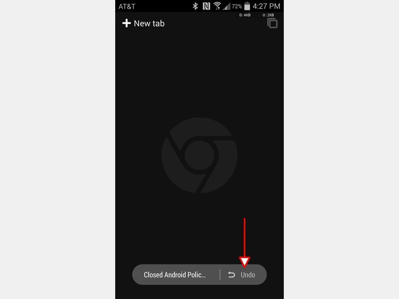 Chrome für Android: Geschlossenen Tab wieder herstellen