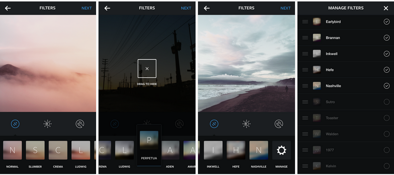 Instagram hat fünf neue Filter