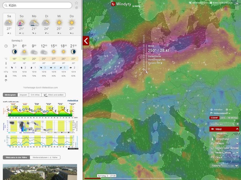 Windyty: Interaktive Wetterkarte mit faszinierenden Animationen
