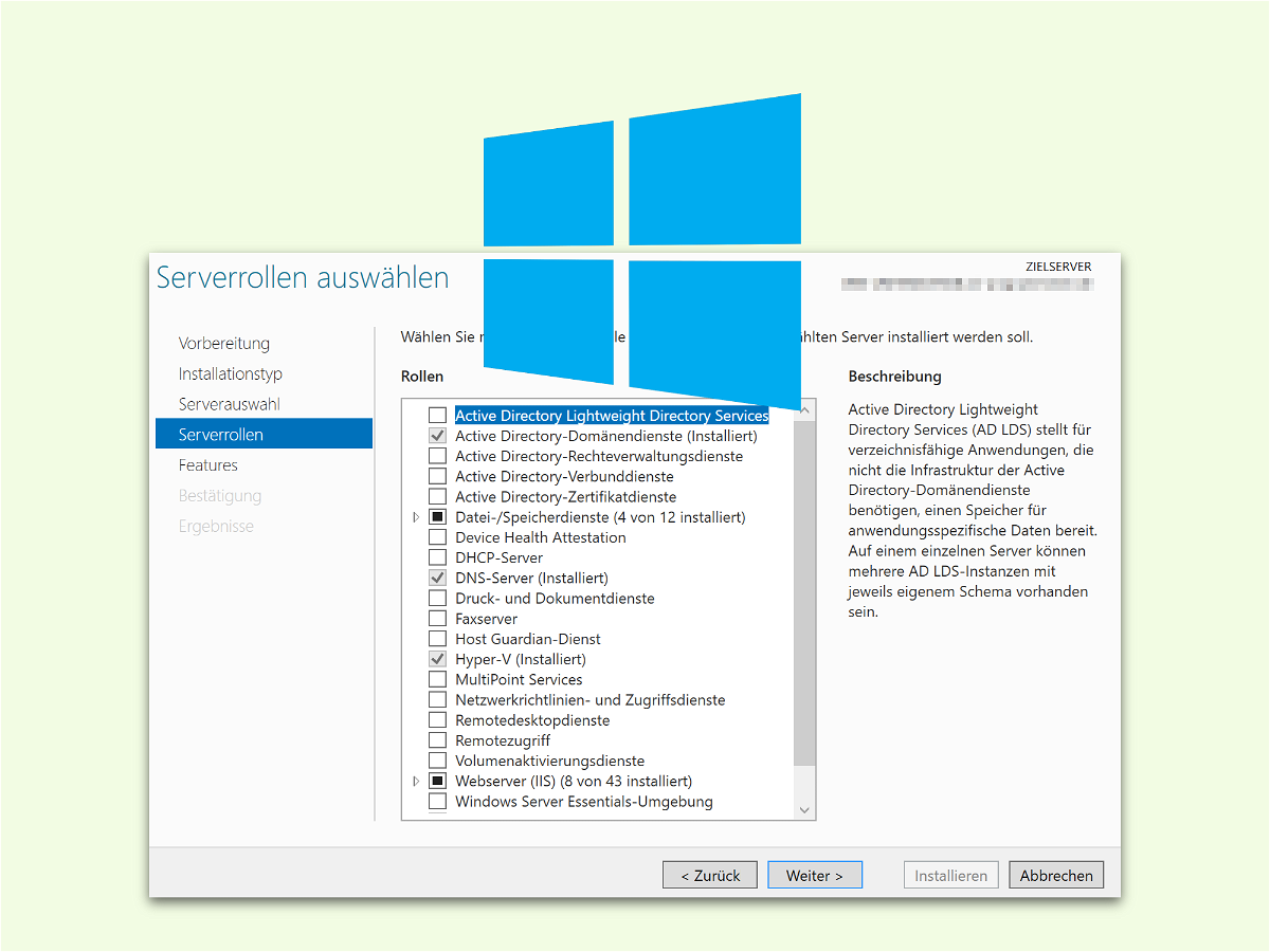 Windows Server 2016: Neue Features hinzufügen