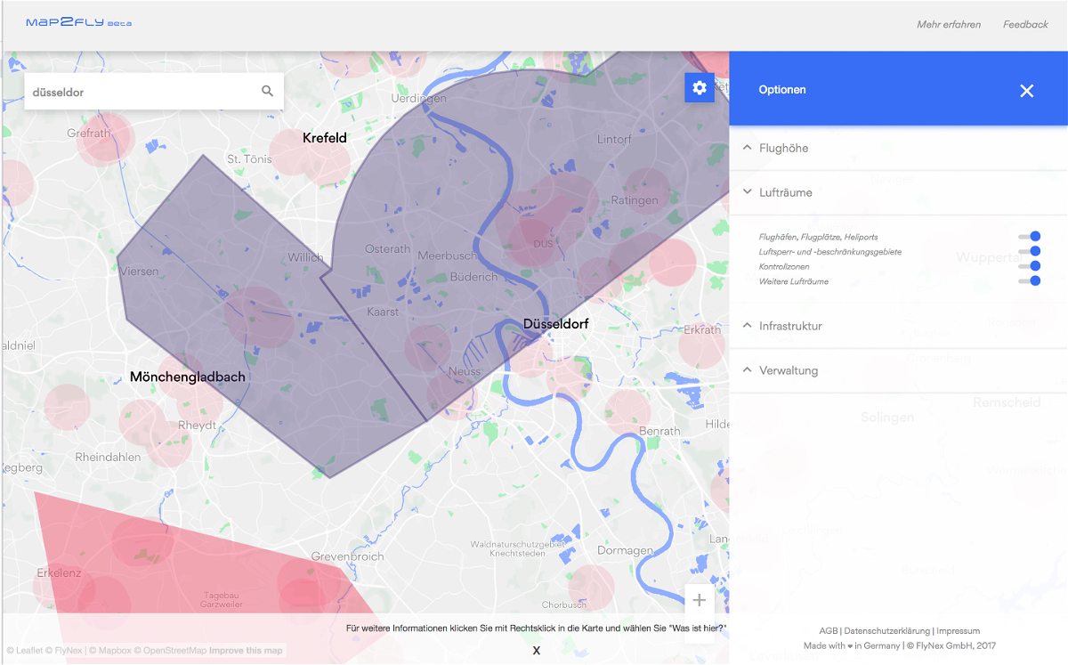 Map2Fly: Hier dürfen Drohnen fliegen