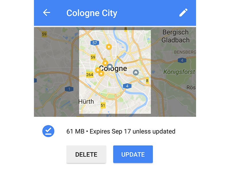 Google Maps auch offline nutzen