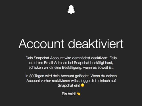 , Snapchat-Account dauerhaft löschen