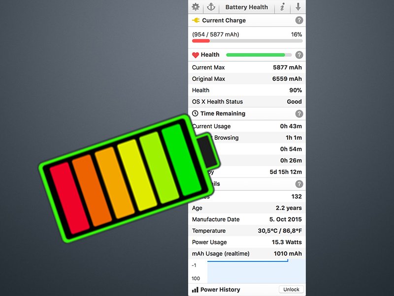 Erweiterten Batterie-Status am Mac einsehen