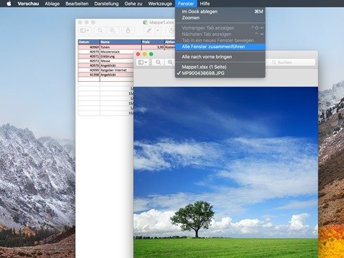 Mac: App-Fenster zu Tabs machen