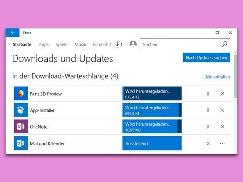 Windows 10: Letzte App-Updates einsehen
