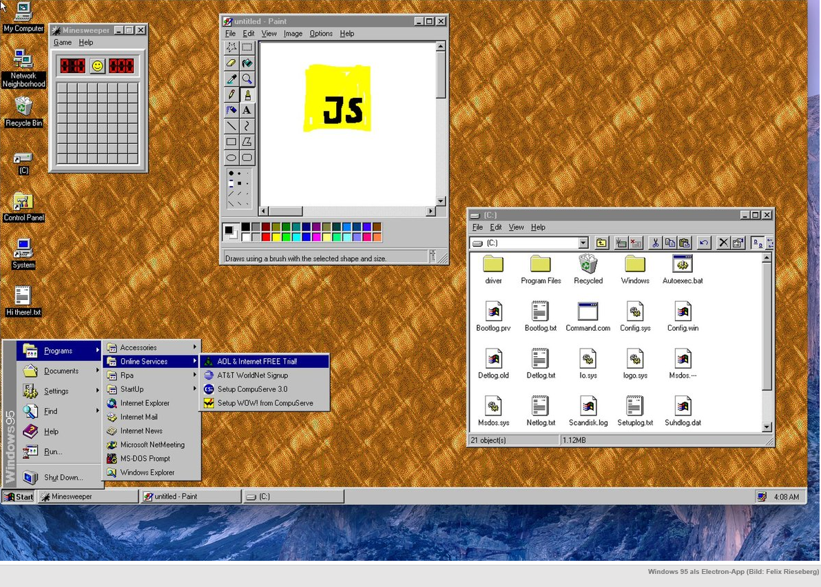 Retro Friday: Windows 95 unter Windows, macOS und Linux