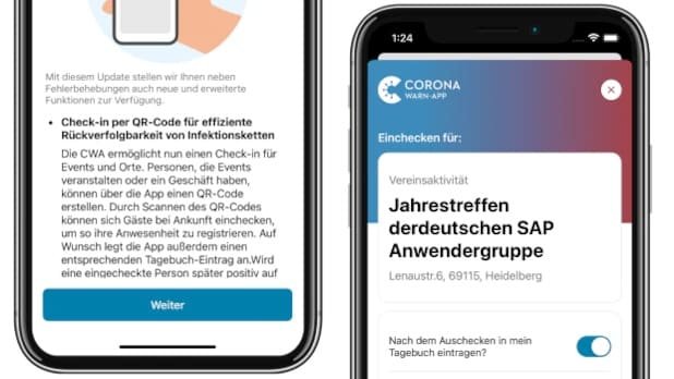 Update der Corona Warn App: Check-In und Schnelltests inklusive