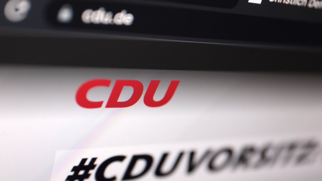 Aus Sicht des Experten am kritischsten: Webseite der CDU