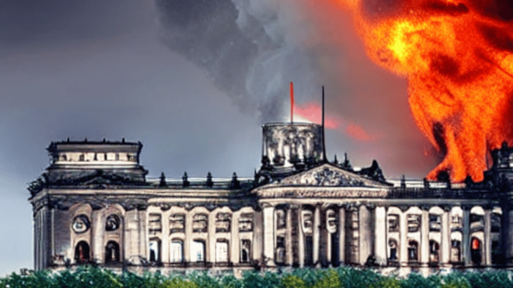 Der Reichstag brennt: Dieses Bild hat KI erzeugt